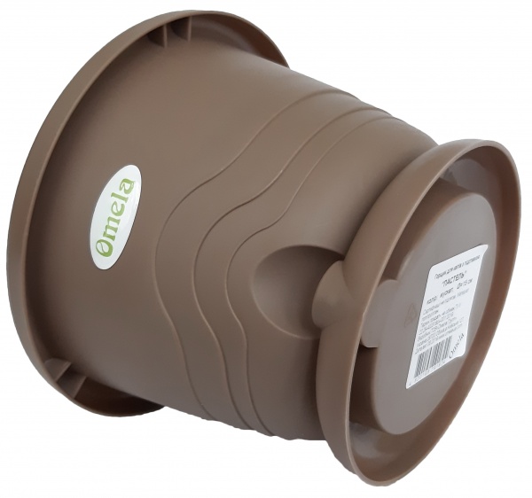 Горщик пластиковий Омела Пастель 4,5 л круглий мускат (ТУ У 22.29-40031804-001:2025) 