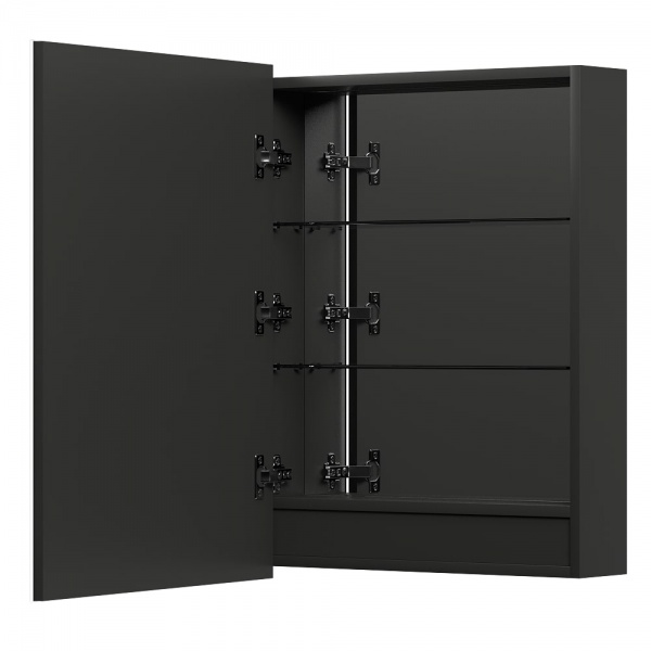 Зеркальный шкаф Aquarius Савойя с LED-подсветкой 60 графит 