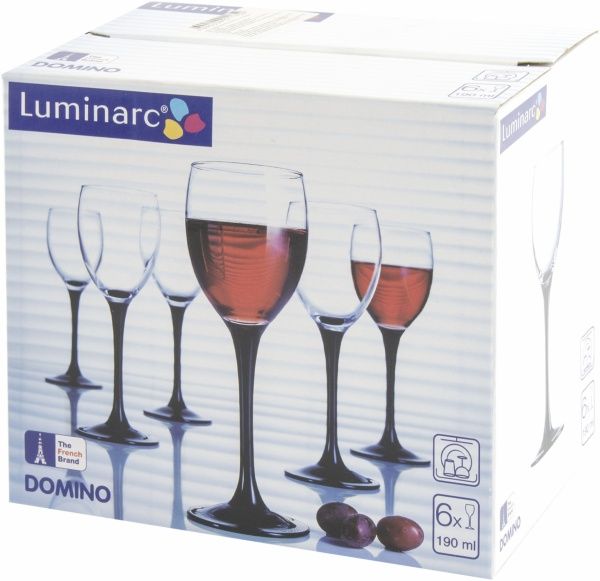 Набір бокалів для білого вина Domino 190 мл 6 шт. Luminarc