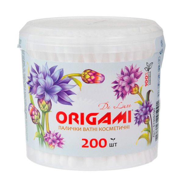 Ватні палички Origami 200 шт. (кругла)