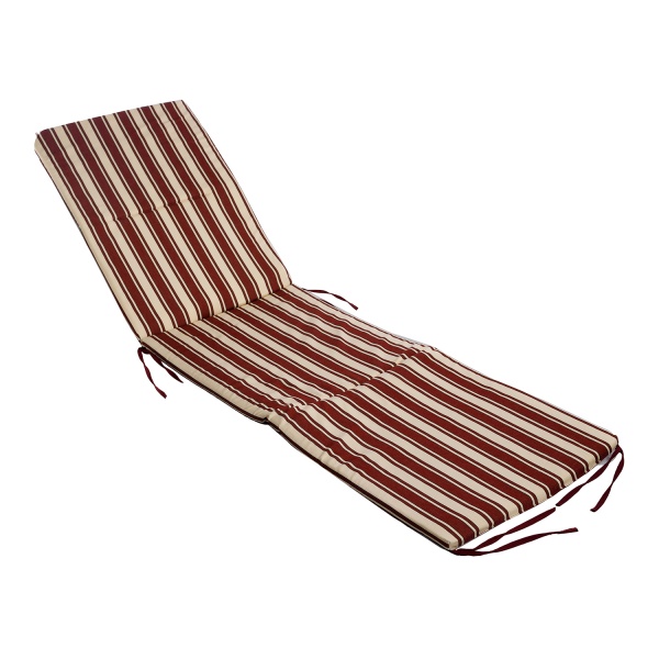 Матрас на шезлонг SUN акрил бежево-бордовая полоса