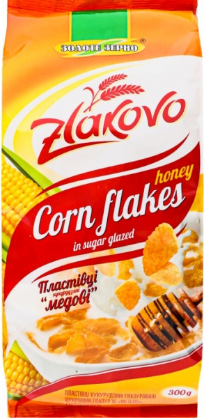 Пластівці Золоте зерно екструзійні Медові 300г п/ет (4820017297042) 