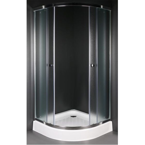 Душова кабіна EGO Quadrant Fine 90x90 профіль хром,скло матове