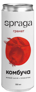 Комбуча Spraga Гранат ж/б 0,33 л 
