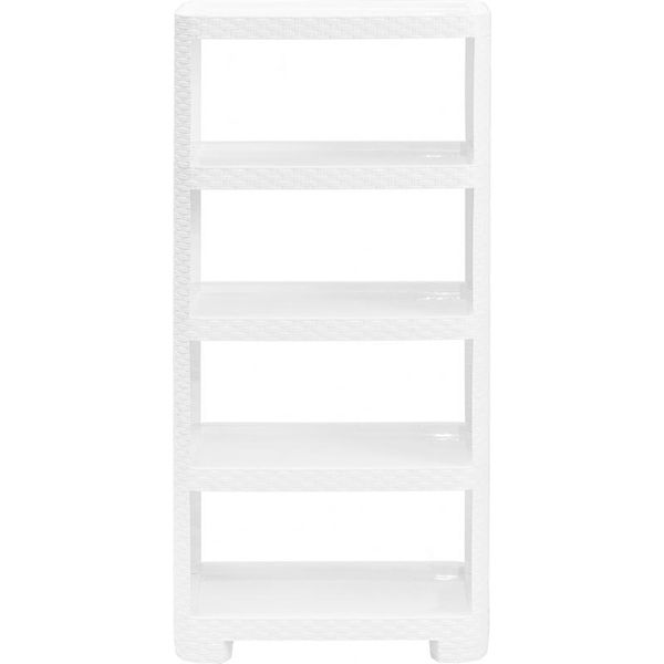 Этажерка Тарлев Ротанг 5-уровневая белая