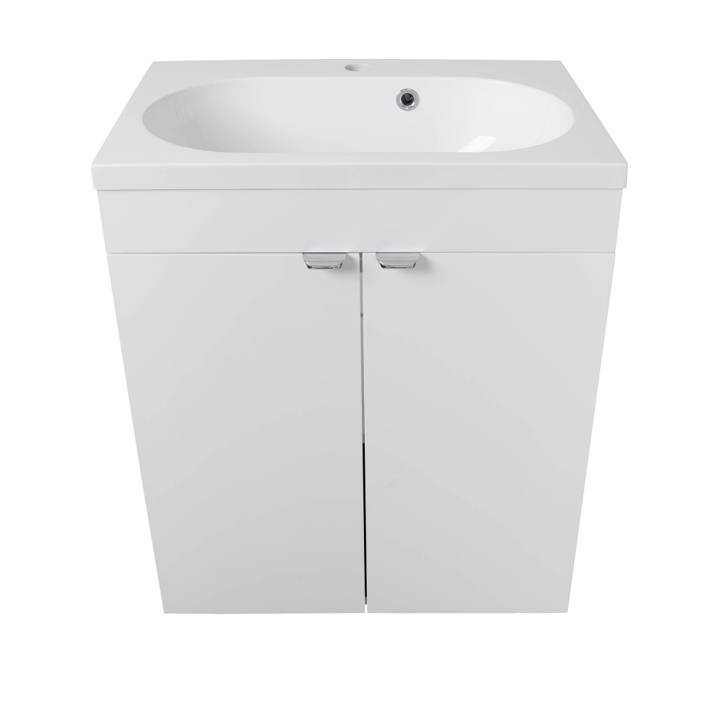 Тумба RIO (білий мат) з умивальником Status 60 см