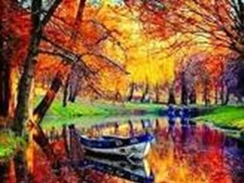 Картина стразами на подрамнике Золотая заводь 40x50 см 188553 Діамантові ручки 