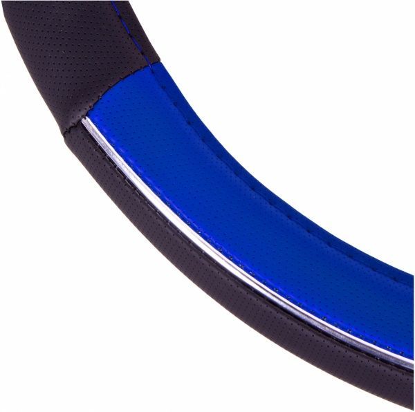 Чехол на руль Vitol JU 080204 BL L (25) черный с синим