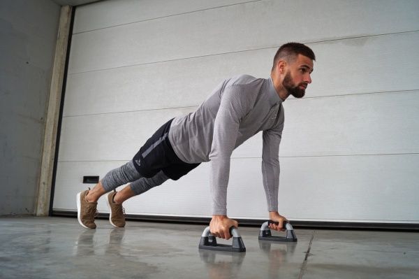 Упори для віджимання Power System від підлоги OS чорно-сірий PS-4022 