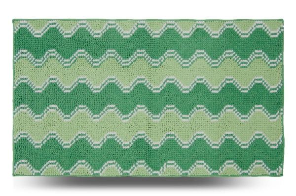 Килимок для ванної Dariana Хвиля 70х120 см зелений