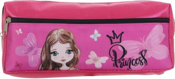 Пенал шкільний на два відділення Дівчинка рожевий