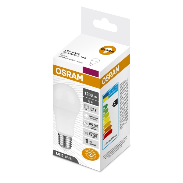 Лампа світлодіодна Osram Classic 13 Вт A70 матова E27 220 В 3000 К LBE CLA 13W 830 