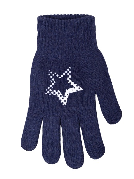 Варежки YO! Звездочка р.16 темно-синий 