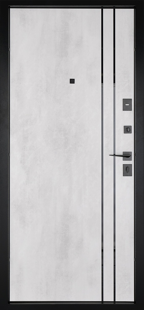 Дверь входная Abwehr КС (581+551) 086L (АЦС)+(ОксБ) антрацит / бетон снежный 2050х860 мм левая