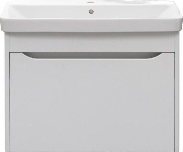 Тумба підвісна Botticelli Livorno - 80 структурний білий з умивальником Luxury-80