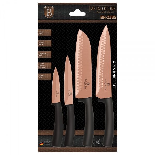 Набір ножів Metallic Line ROSE GOLD Edition 4 предмети BH 2385 Berlinger