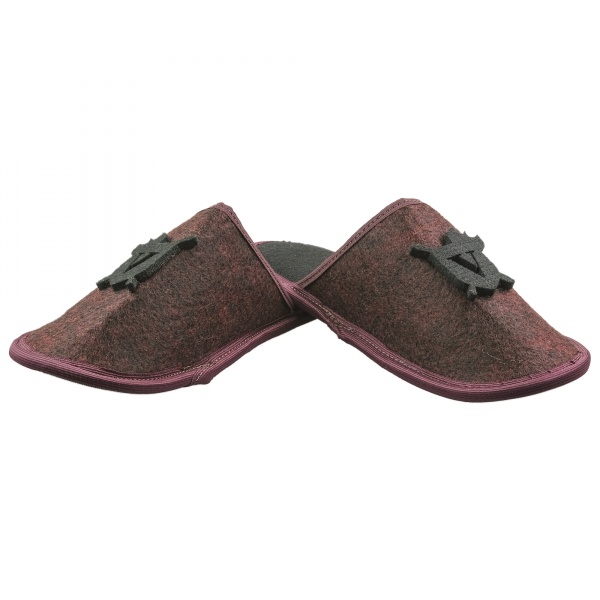 Тапки домашние FX shoes из фетра р. 44-45 бордовый арт.2015
