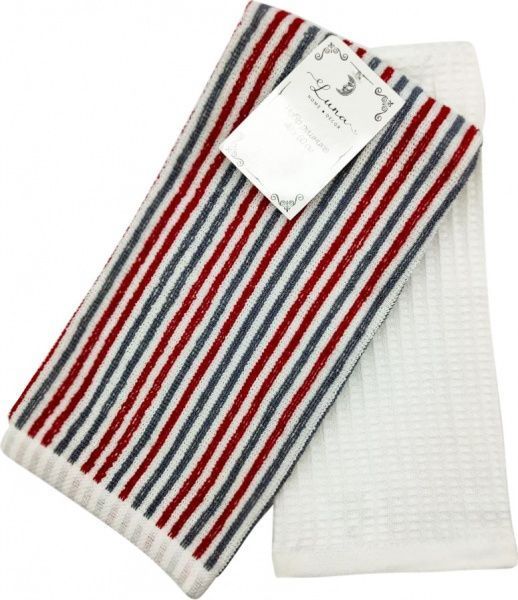 Набір рушників 60x40 см сіро-бордовий/молочний 