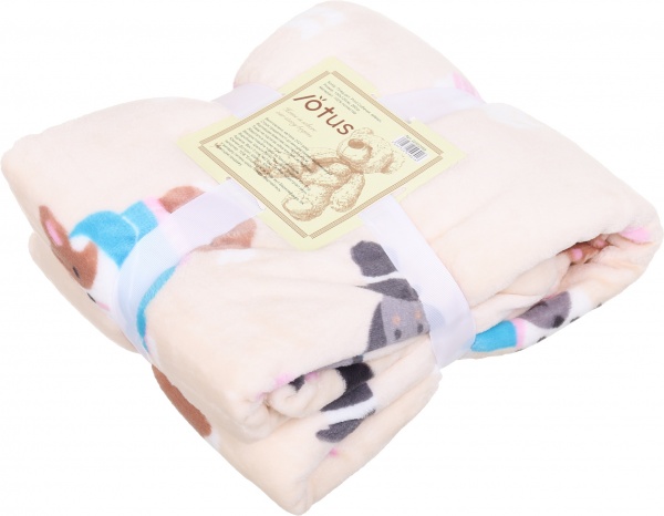 Плед Lotus Собачки 100x120 см айвори 21kf-06 