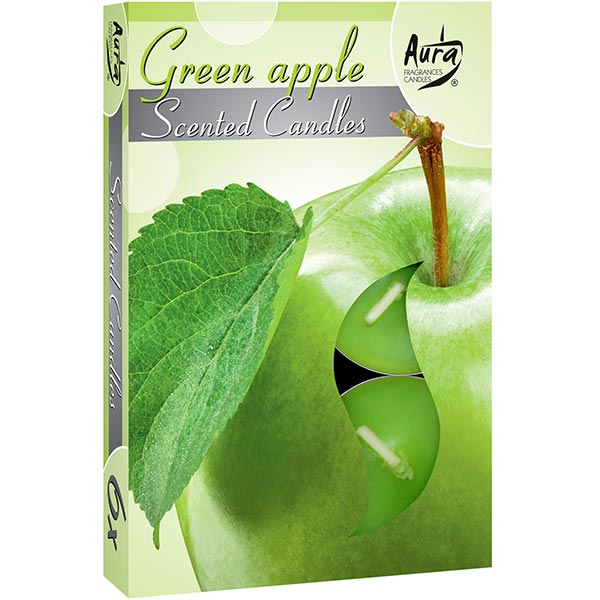 Набор арома-свечей Bispol p15-91 яблоко 6 шт
