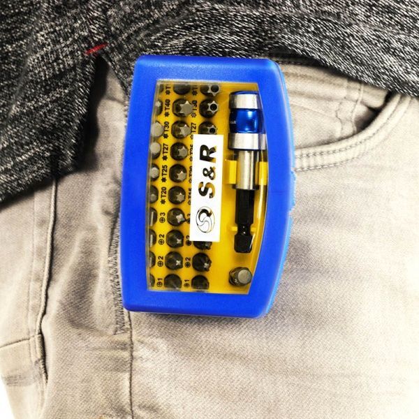 Набор бит S&R с держателем 32 шт. 251512732