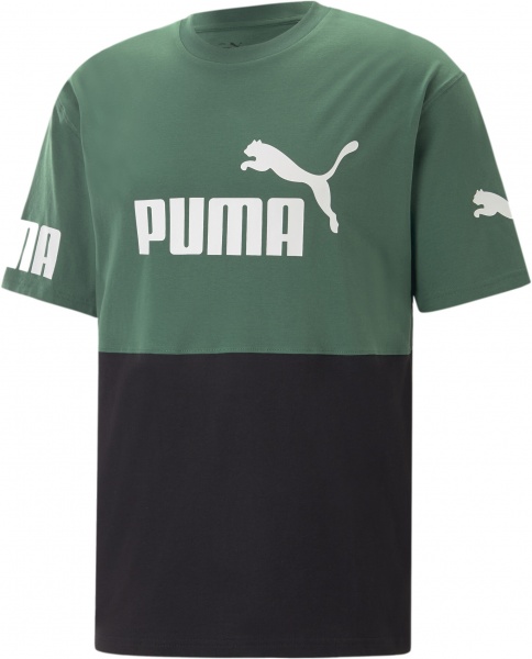 Футболка Puma PUMA POWER COLORBLOCK TEE 67332137 р.L зелений