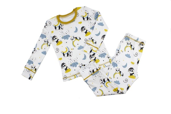 Пижама детская унисекс Маленькие люди Панды р.92-98 