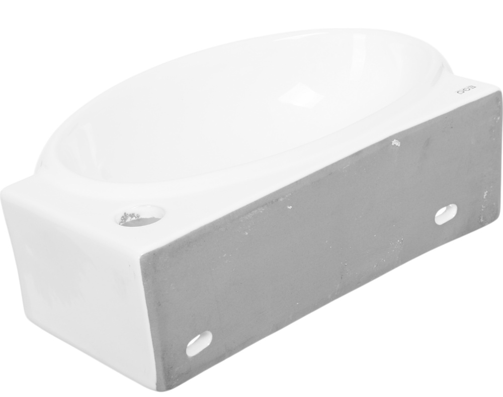 Умивальник EGO підвісний R 43х29х15 см з отвором під змішувач