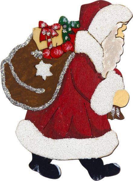 Декоративна підвіска Дід мороз з мішком 11,5 см 849 