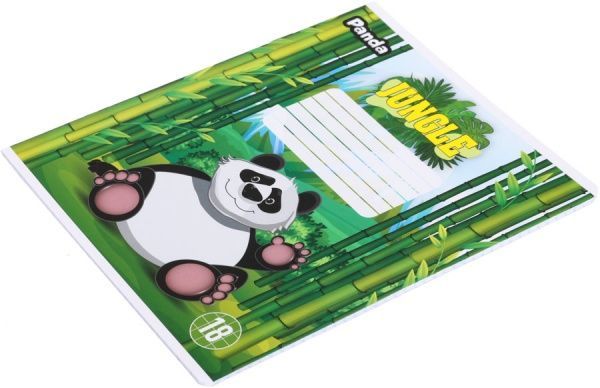 Тетрадь школьная 18 листов в клетку Panda
