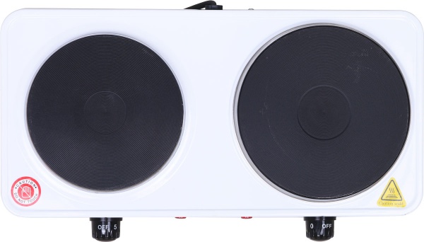 Плита электрическая настольная UP! (Underprice) UpWI-2P-1,0/1,5-W белая 