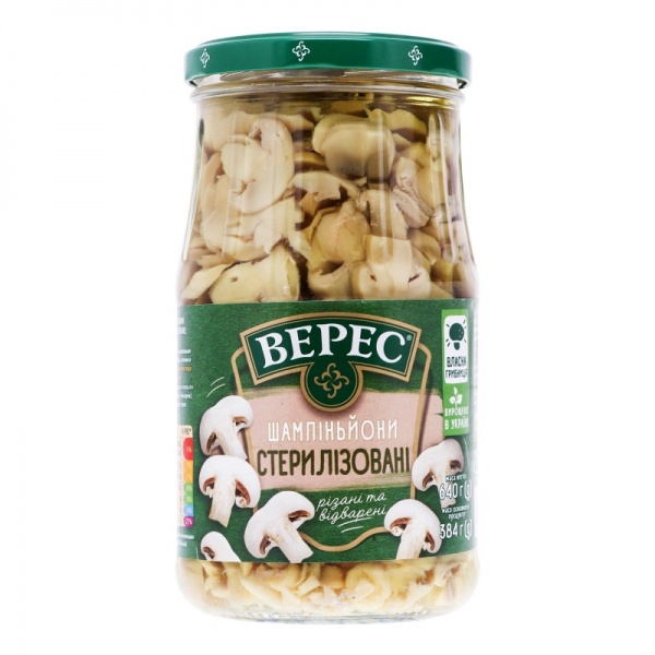 Шампиньоны Верес стерилизованные 640 г