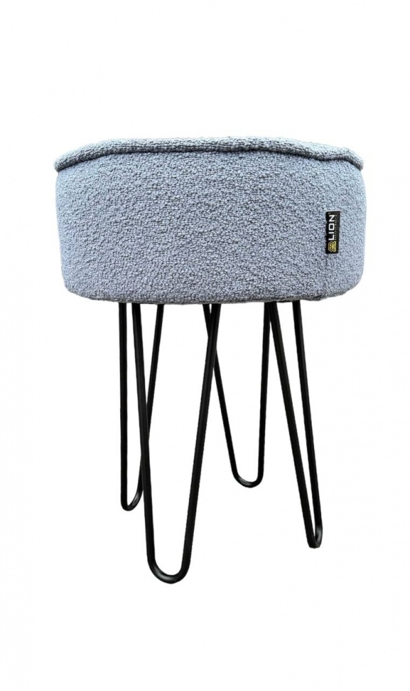 Пуф Lion Шорт-2 480х360 мм серый/черный