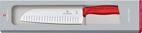 Ніж кухонний SwissClassic Santoku 17 см червоний 6.8521.17G Victorinox