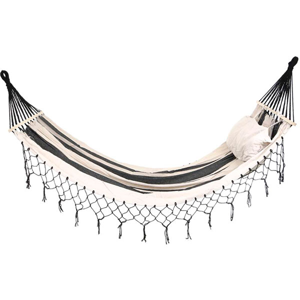 Гамак Underprice с подушкой 160x220 см коричневый с бежевым