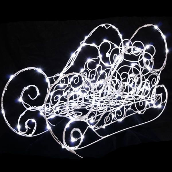 Светодиодная фигура декоративная Санки новогодние 150 LED