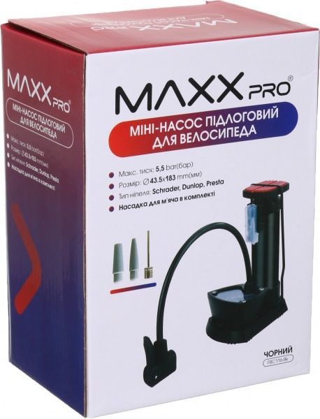 Насос для велосипеда MaxxPro FBC116-Bk