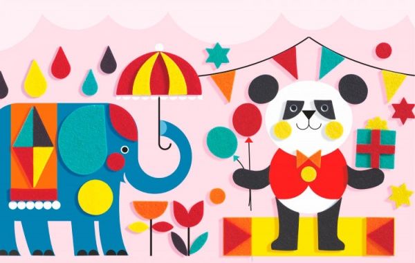 Набор для творчества Djeco Аппликация самоклеющаяся Мягкие существа DJ09863