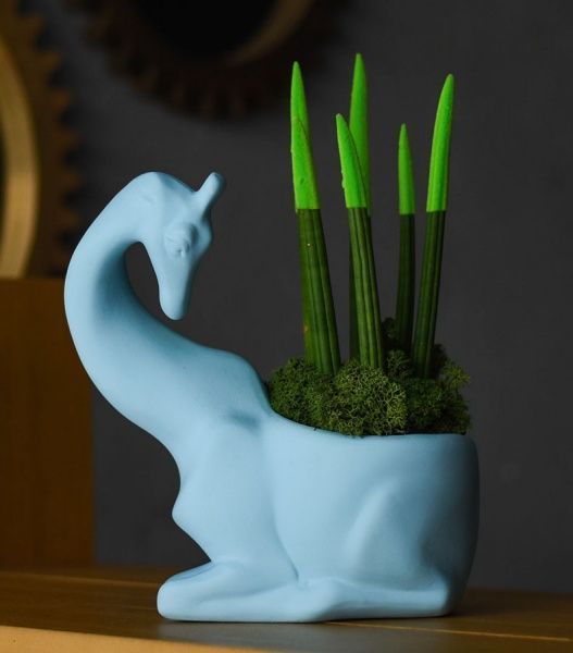 Кашпо Animal Land Жираф блакитний Дон Пион