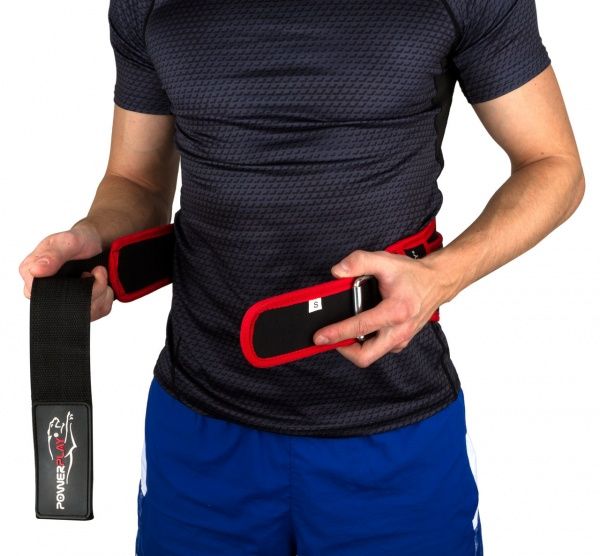Пояс для важкої атлетики PowerPlay XL чорно-червоний 5545 