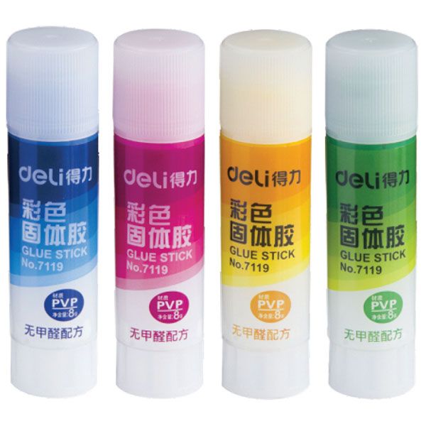 Клей-карандаш Deli цветной для рисования 8 г