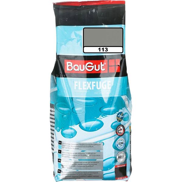 Фуга BauGut flexfuge 113 5 кг темно-серый 
