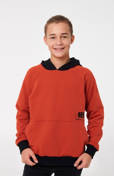 Толстовка для мальчика Smil р.152 кирпичный 116549 