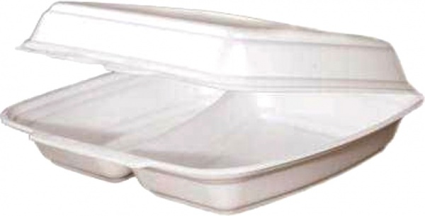 Ланч-бокс Horeca Line зі спіненого полістиролу 2х-секційний 25 шт.