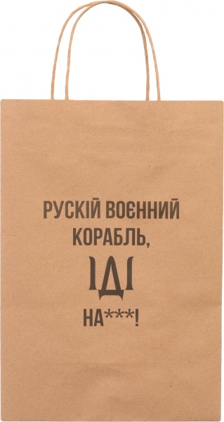 Пакет подарочный Корабль крафт L