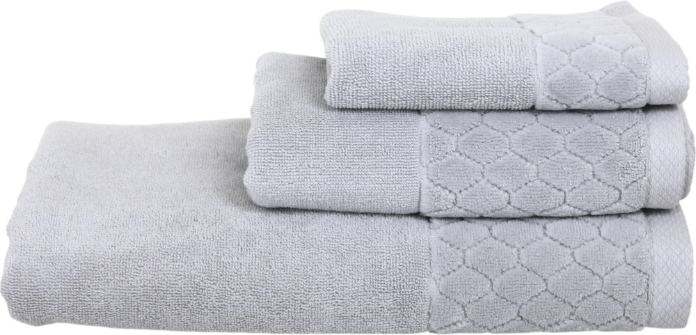 Рушник махровий VELOUR CELLS 33x50 см світло-сірий La Nuit