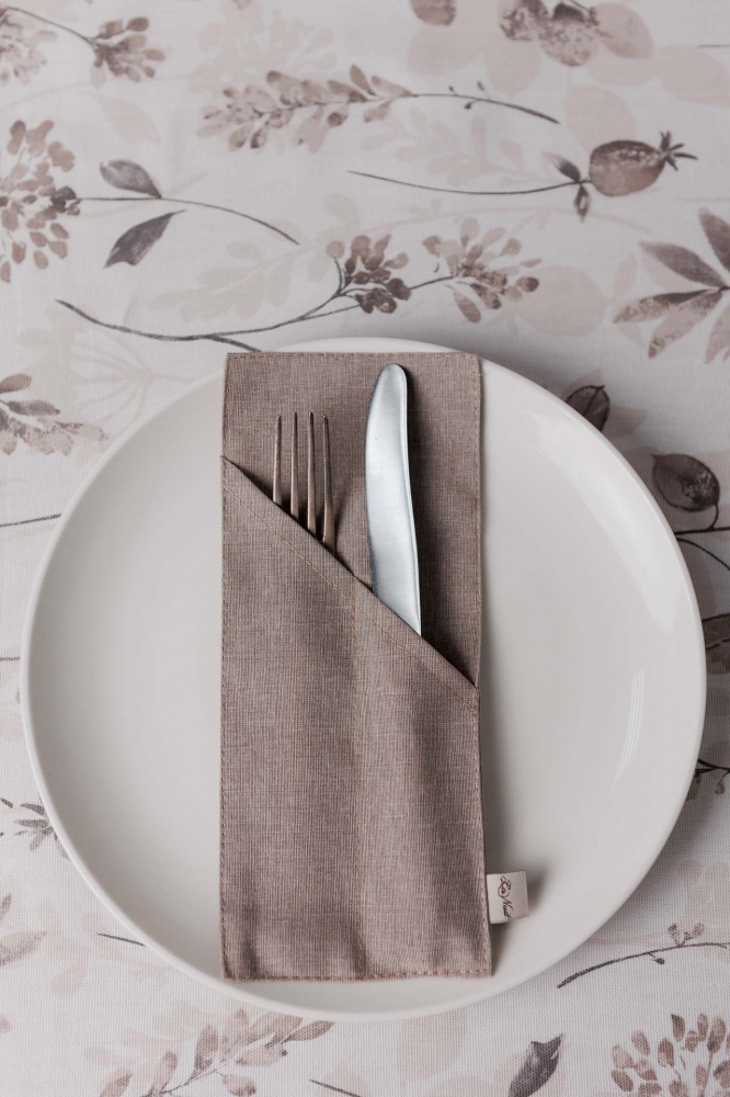 Чехол для приборов La Nuit Шанталь 10x24 см коричневый