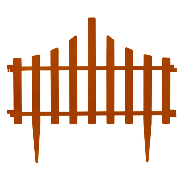 Ограждение для газона Алеана  Парканчик (4 в 1), терракот 65х55 см