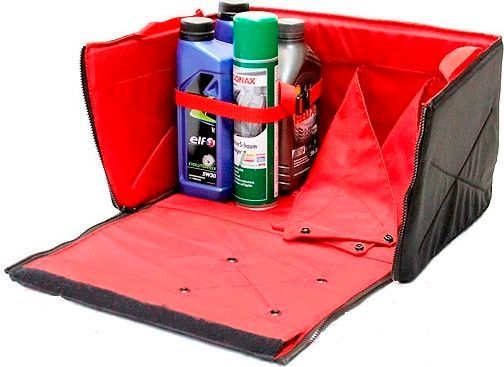 Ящик органайзер складаний для автомобіля Фолдін ТрендБай 1063 сірий із червоним