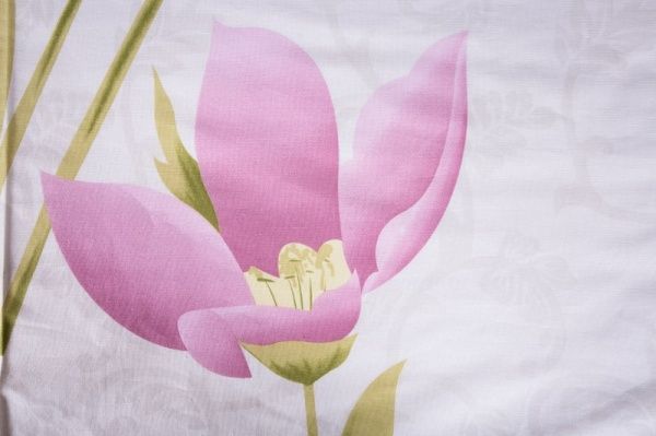 Комплект постільної білизни Магнолія євро біло-рожевий Rigel 